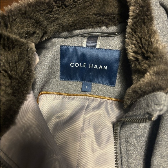 COLE HAAN Men’s Trench Coat with removable accent liner size S - Picture 4 of 8